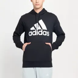 Adidas Black Regular Fit Printed Sports Hoodie-picture-21