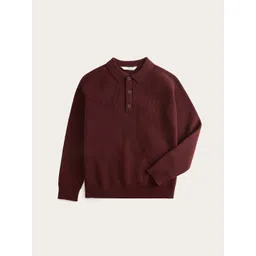 Marks & Spencer Boys Ribbed Shirt Collar Pullover Sweater-picture-35