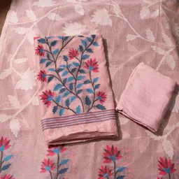 GAJARAI Floral Woven Design Unstitched Dress Material-picture-34