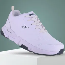 Sparx Men White Solid Round Toe Running Shoes image 3