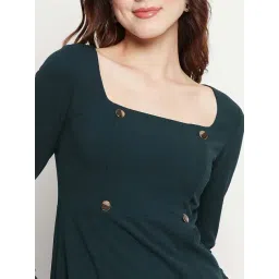 Madame Bottle Green Regular Fit Dress image 4