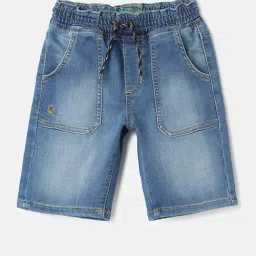 United Colors of Benetton Kids Blue Solid Shorts-picture-44