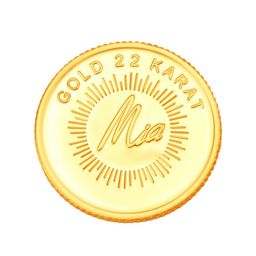 Mia by Tanishq 22KT Gold Stunning Lotus Gold Coin 8 g-picture-13