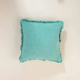 Freedom Tree Aqua Green Pure Cotton Cushion Cover- 16 x 16 Inches-picture-47