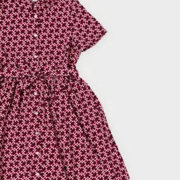 TOMMY HILFIGER Girls Multicolor Printed Regular Fit Shirt Dress image 4