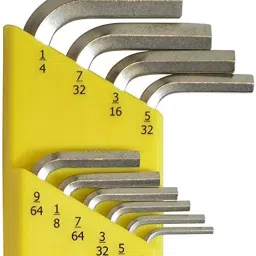 Bondhus 16138  BriteGuard Plated L-shape Allen Hex Key Set (1/16-1/4 inch) image 2