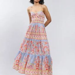 Label Ritu Kumar Light Blue Printed Maxi Dress-picture-17
