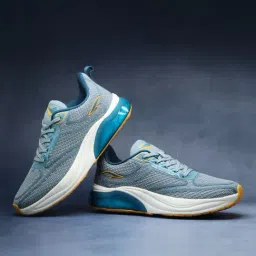 Asian Men's POWERPLAY-22 Ocean Blue & Yellow Running Shoes-image-63