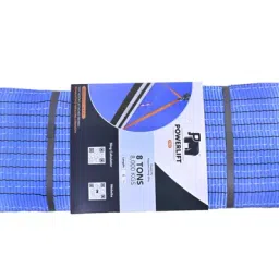 power lift POWERLIFT 8000 Kg (8 Ton) x 1 Mtr Polyester Blue Flat Webbing Sling-picture-15