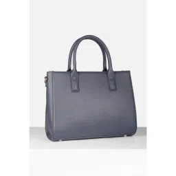 Van Heusen Women Navy Blue Textured Casual Handbag image 3