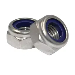 GENERIC 6 mm Hex Lock Nuts Stainless Steel Nylon Collar (Pack of 10 Pcs) image 3