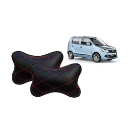 Auto Pearl Black Red CV Car Neck Rest Pillow Compatible for Maruti Suzuki WagonR 2006 2010-picture-41