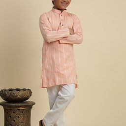 Pro-Ethic STYLE DEVELOPER Boys Paisley Printed Regular Pure Cotton Kurta with Pyjamas-picture-21