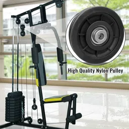Exercise Machine Attachments Gym Pulley 4 Inch with Inbuilt Bush and Bearing (Black) Pack of 8, Nylon, 8 Pieces, Suitable for All Types of gym equipments (8) image 2