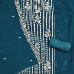 Panzora Embroidered Unstitched Dress Material image 3