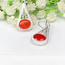 Zhupuk Silver-Plated Brass Crystals Drop Earrings-picture-21