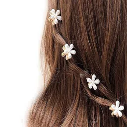 FHONEX Women Set Of 5 Pearls Claw Clip image 4