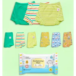 SuperBottoms  9 Padded Underwear + Xtrahydrating Wipes-40 Pack|3X Thicker Premium Wet Wipes|98% Pure Water|Potty Training Pants|3-Layers Of Padding&Superdryfeel Layer|Pull-Up Style-Size 0 (9m - 12m)-picture-11