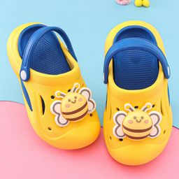 Oh! Pair Back Strap Closure Clog With Honey Bee Applique - Yellow-picture-0