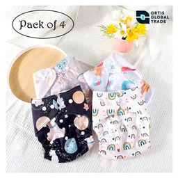Ortis Free SizeQuick Dry UltraThin Pads Leakage Proof Reusable Cloth Diaper Multicolor Outer Shell only | (No inserts included) (Pack of 4)-picture-16