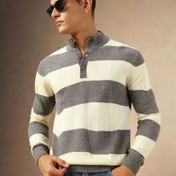 Dennis Lingo Men Striped Pullover Sweaters-picture-33