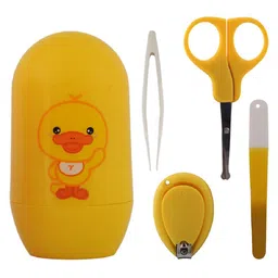 The Cheeky Kidzz Baby Manicure Pedicure Grooming Nail Egg Kit 4 In 1 & Nasal Vacuum Suction Nose Aspirator Teether (Multi-Colors) image 2