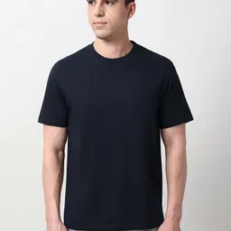 Peter England Casuals Men Solid Round Neck T-shirt-image-28