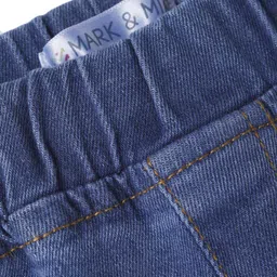 mark & mia Kookie Kids Knee Length Shorts With Patch Applique Detailing - Blue image 3