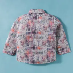 Robo Fry Cotton Woven Full Sleeves Printed Three Piece Party Suit with Cap & Bow - Grey image 3