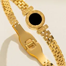 19TH JULY JEWELS Gold-Plated Stainless Steel Bracelet image 4