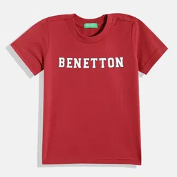 United Colors of Benetton Boys Brand Logo Printed Pure Cotton T-shirt-picture-55