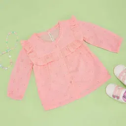 Pantaloons Baby Girls Strawberry Cream Cotton Solid Full Sleeves Casual Tops & Tees-image-76