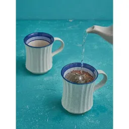 freedom tree Elae Hand Painted Ceramic Tea Cup - Set Of 2 image 3