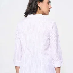 Annabelle By Pantaloons Pink Regular Fit Striped Formal Shirt image 2