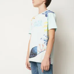 Jack & Jones Junior Light Blue Printed T-Shirt image 3