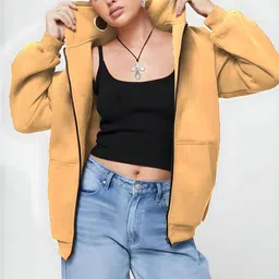 Parona Women Fleece Lightweight Open Front Jacket-picture-23