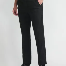 Arrow Black Slim Fit Trousers image 3