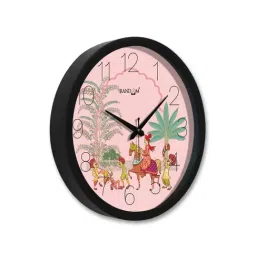 Random Pink & Black Printed Wall Clock image 4