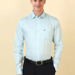 Allen Solly Blue Cotton Slim Fit Printed Shirt-picture-43