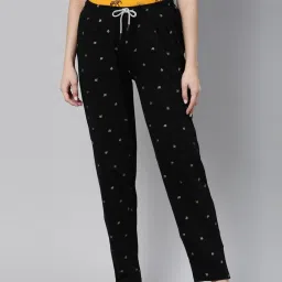 Kryptic Maroon & Black Printed Pure Cotton Elasticated Waist Band Regular Fit Pyjamas - Pack of 2 image 3