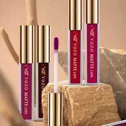 VOZO Set Of 4 Stay-All-Day Matte Liquid Lipstick - 4 ml Each - 101-104-105-204 image 2