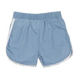 Nino Bambino Kids Light Blue Organic Cotton Shorts-image-41