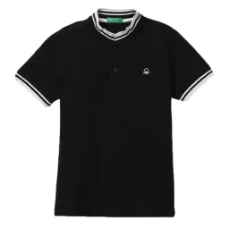 United Colors of Benetton Kids Black Cotton Polo T-Shirt-picture-24
