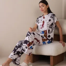 Sweet Dreams Women Printed Pyjama Set image 3