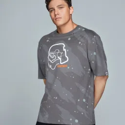 Lee Grey Oversized Graphic T-Shirt image 3