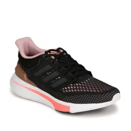 Adidas Women's EQ 21 Ink Black & Pink Running Shoes image 3