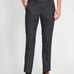 Arrow Blue Regular Fit Checks Trousers-picture-23