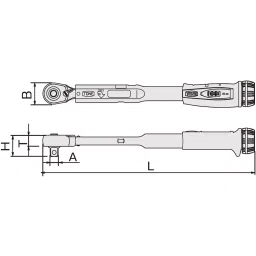 TONE Preset Torque Wrench Compact Head Hold Type Direct Set 30-140 Nm Torque Range 448 mm Length, T4MN140CH-QL (Calibrated – Full Certificate Set) image 3