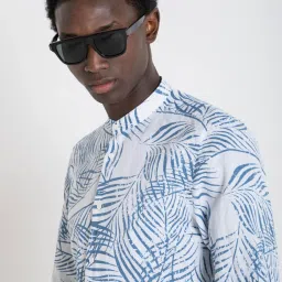 Antony Morato White Slim Fit Floral Print Shirt image 3