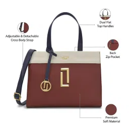 Lavie Luxe Red LX Gehry25 Md Satchel Handbag image 3